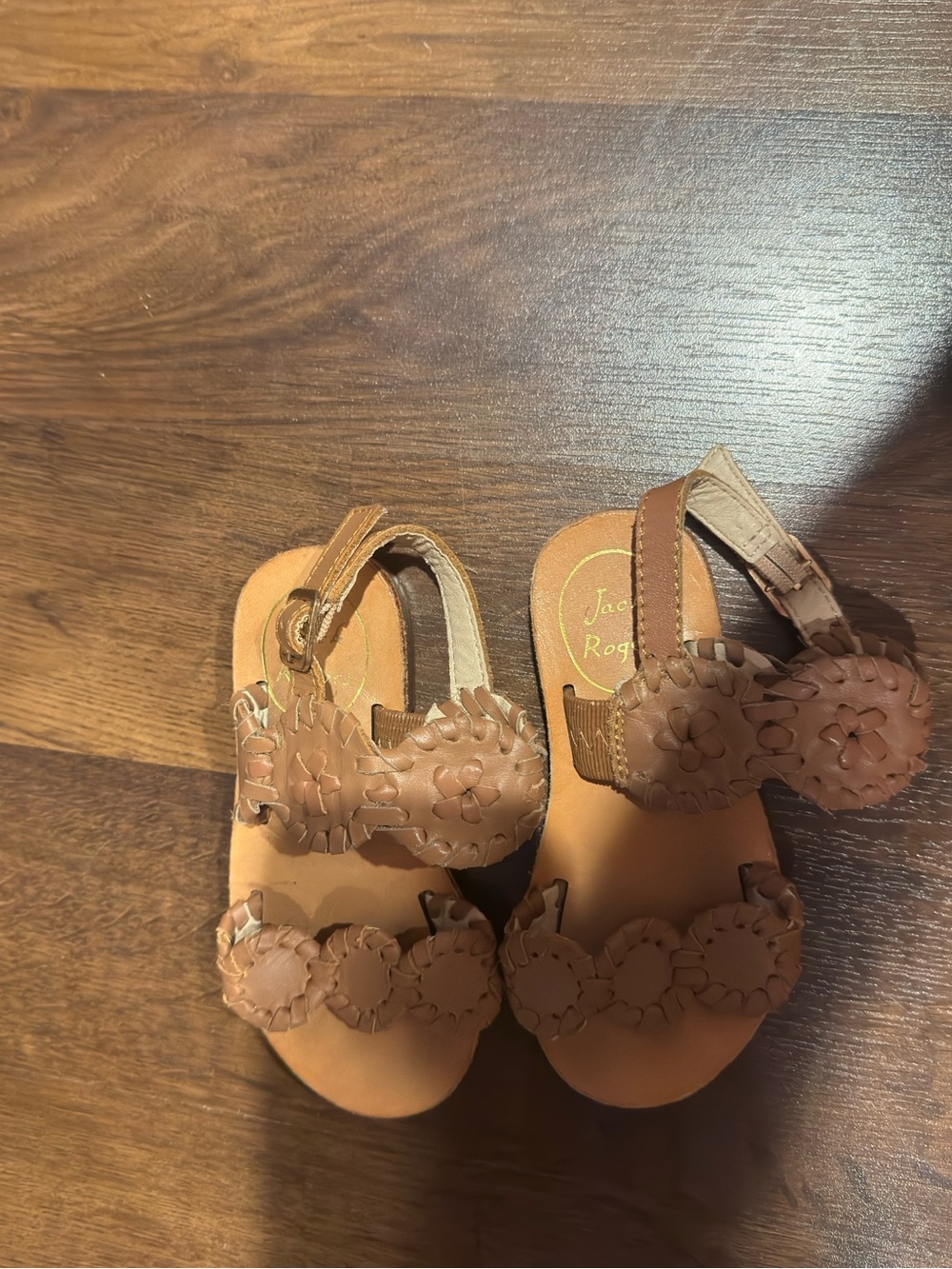 Jack Rogers Kids Baby Laurin Leather Strap Sandals